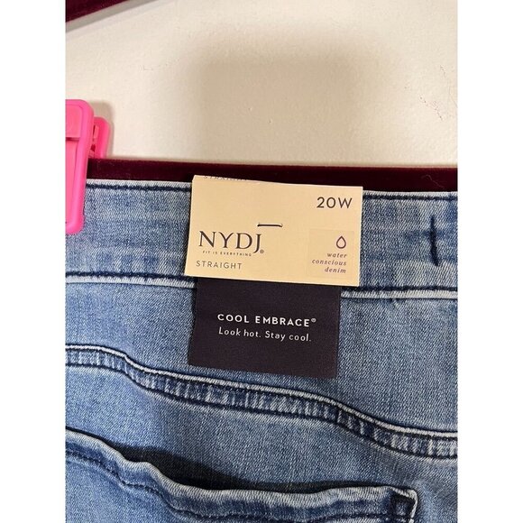 NYDJ Denim Crop Marilyn Cuff Jean 20W Blue Preppy Western Classic Boho Hippie - Picture 10 of 11